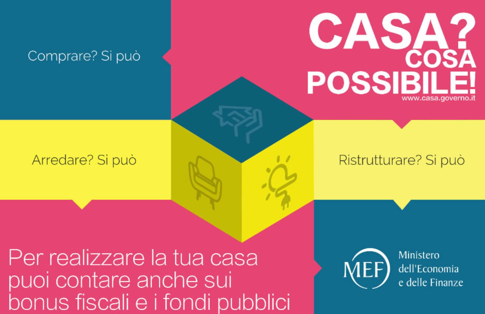 #CasaConviene, al via la campagna “Casa? Cosa possibile!”