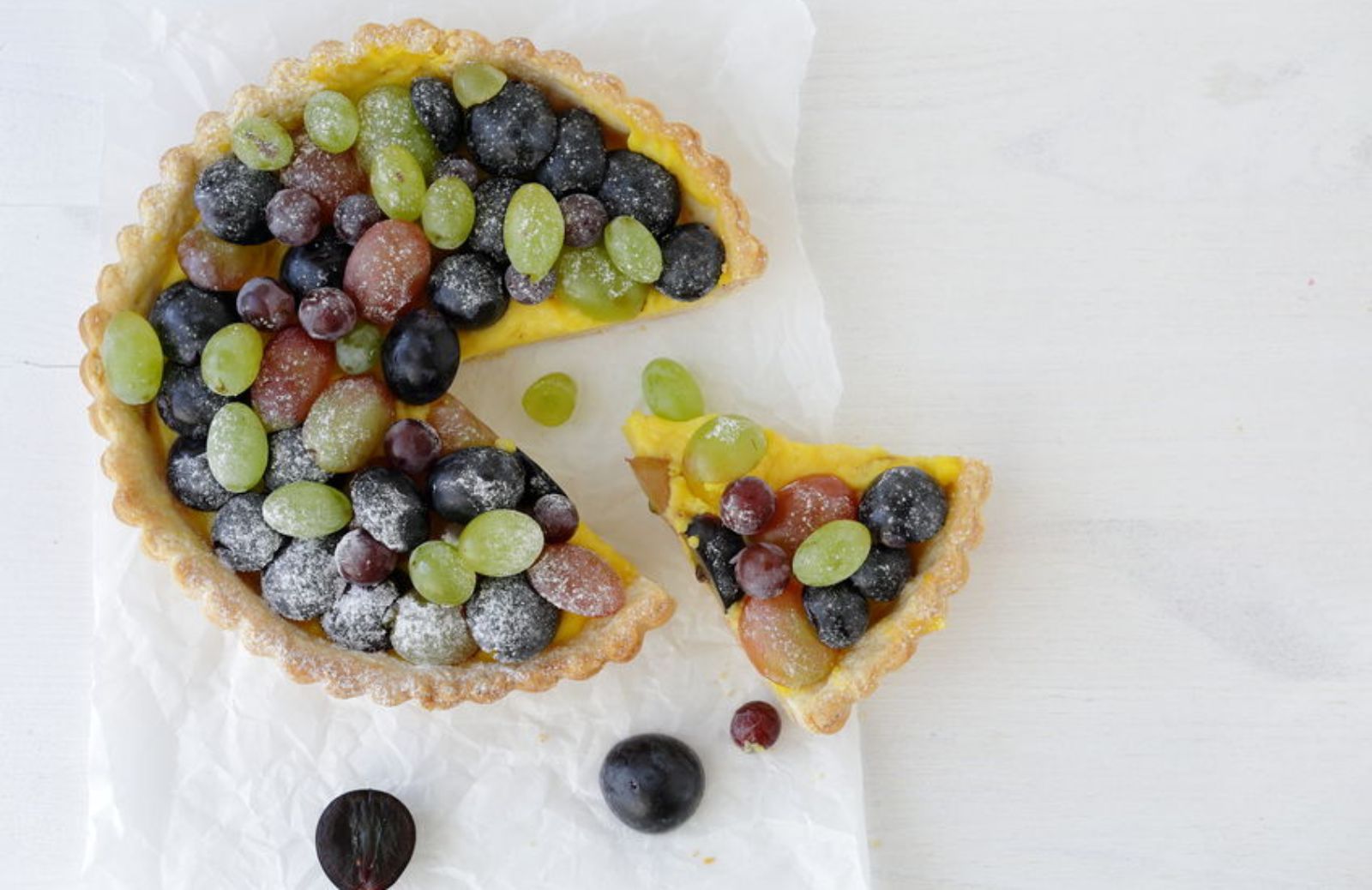 Come fare la crostata di uva bicolore