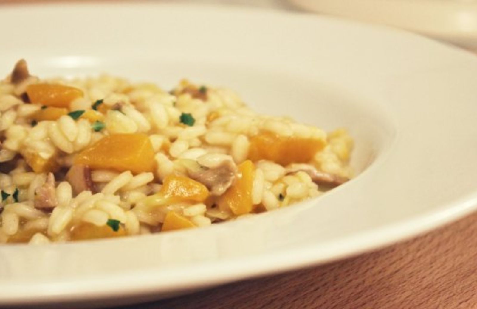 Veggie New Year: risotto ai funghi porcini e zucca mantecato al taleggio