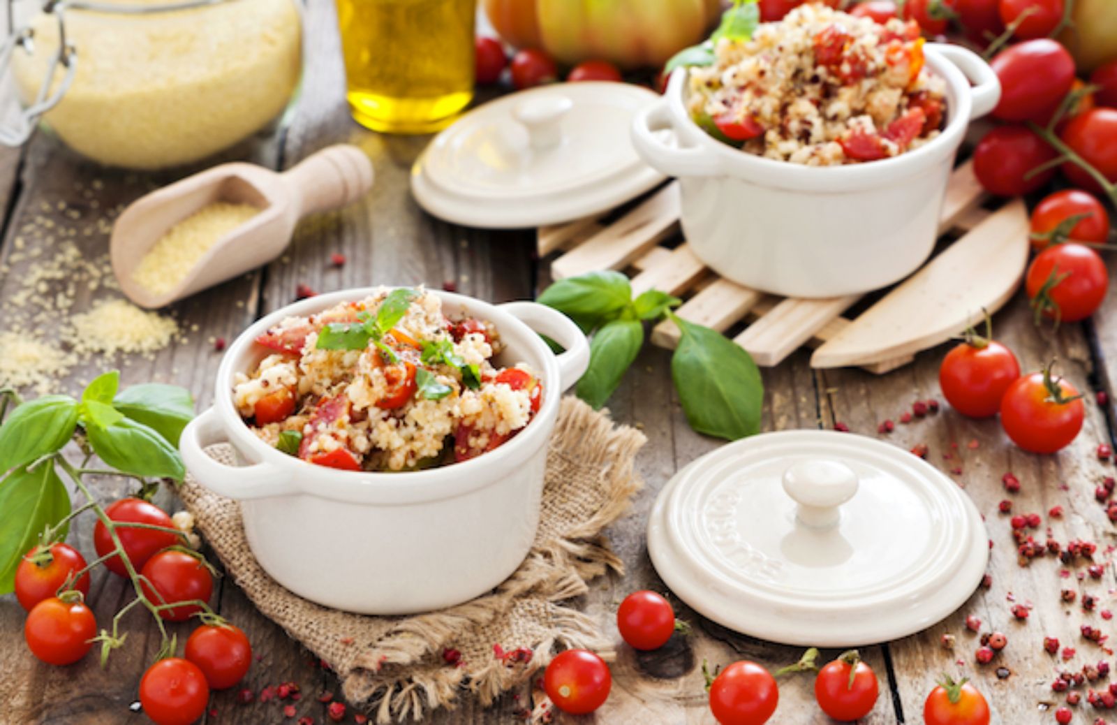 Come fare la quinoa al pesto con pomodorini confit