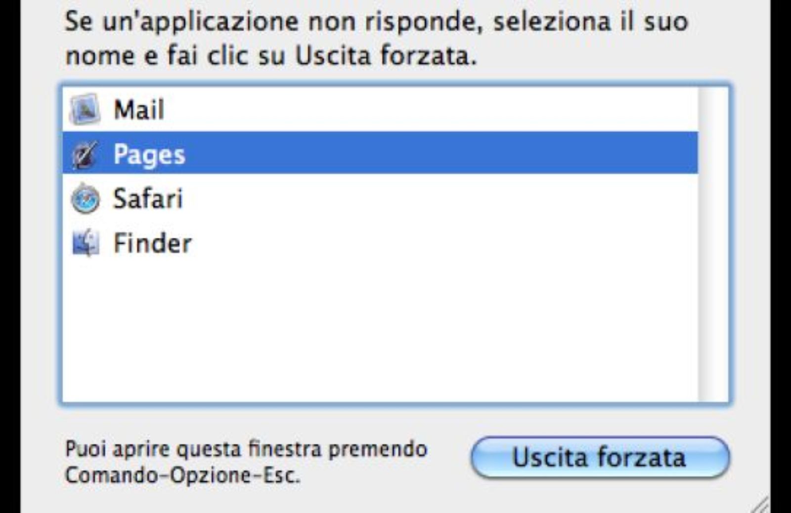 Come fare l'uscita forzata con il Mac