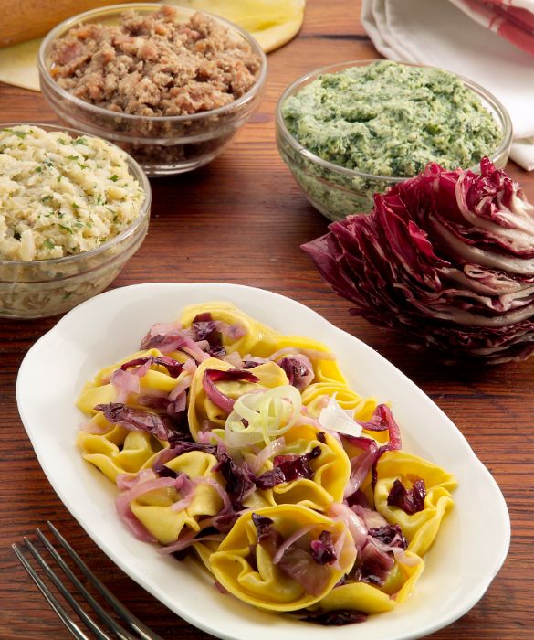 Un tipo piatto romagnolo: tortelli con ragù di radicchio