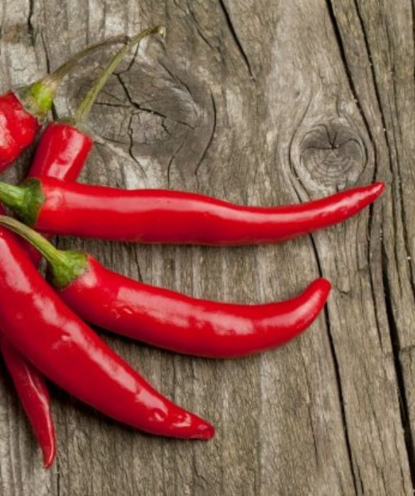 Mangiare peperoncino piccante può aiutare a velocizzare il nostro metabolismo fino al 25% in più. A cosa si deve questa proprietà? Al contenuto di capsaicina, una sostanza che stimola i processi della circolazione e del metabolismo portando anche ad una riduzione del senso di fame e ad un maggiore senso di sazietà.