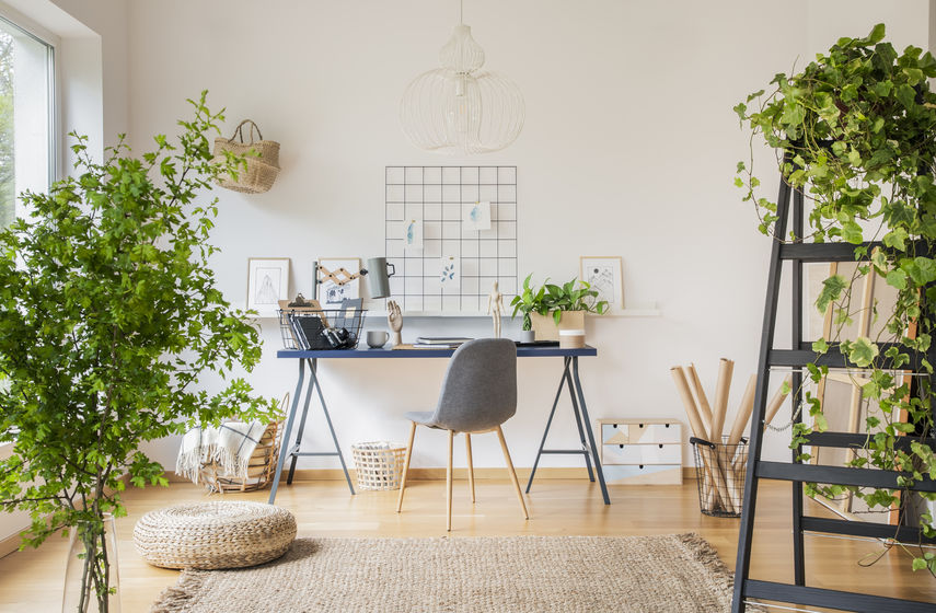 Home office con pouf