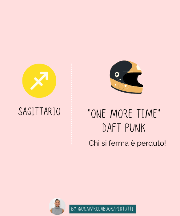 <p><em>One more time</em> dei <strong>Daft Punk</strong>, chi si ferma è perduto!</p>
