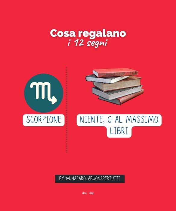 <p>Niente, o al massimo libri.</p>
