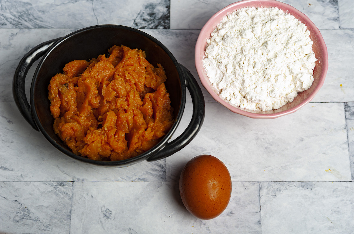 Ingredienti degli gnocchi di zucca