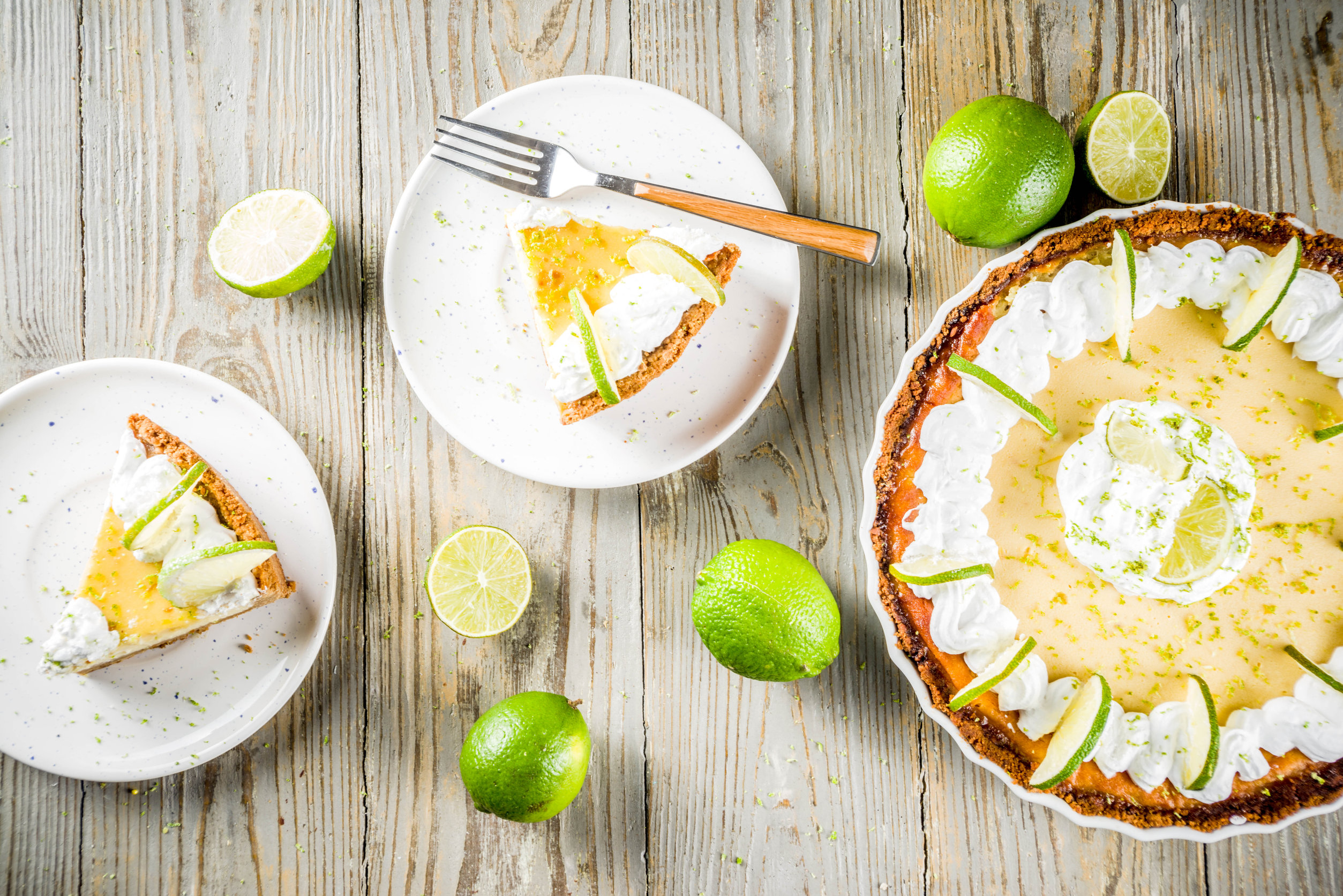 Key lime pie a fette