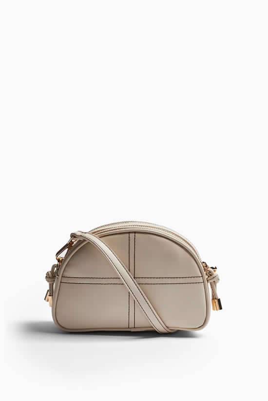 borsa mezzaluna beige