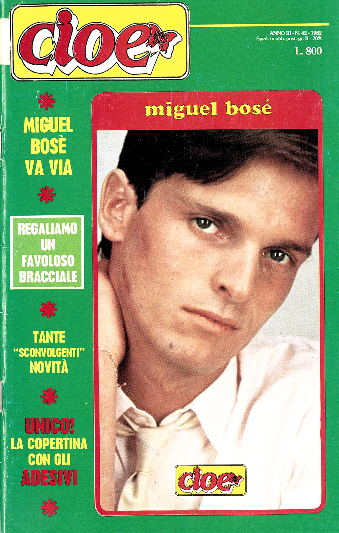 Copertina cioè con Miguel Bosè