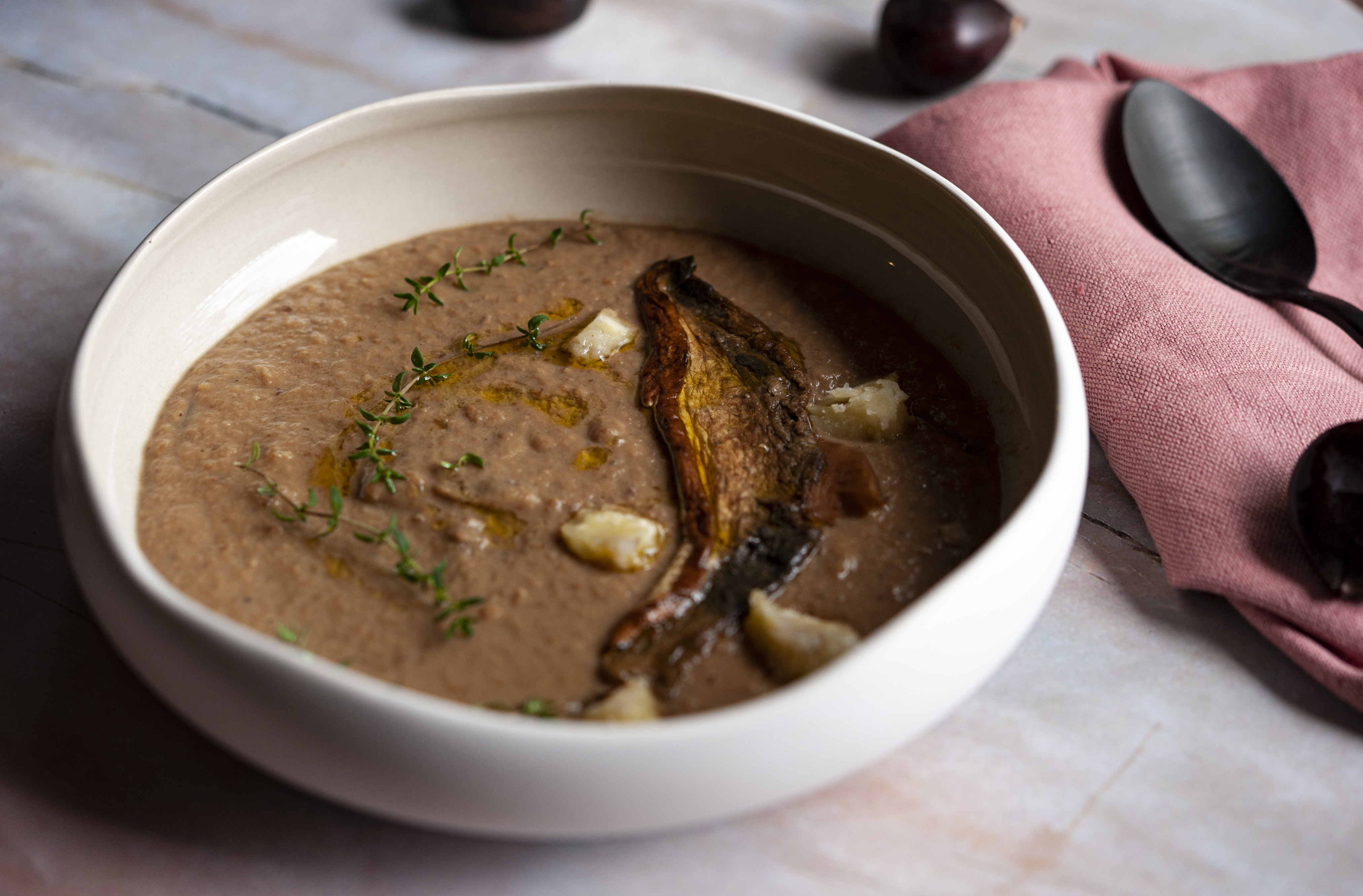 Crema di castagne e porcini