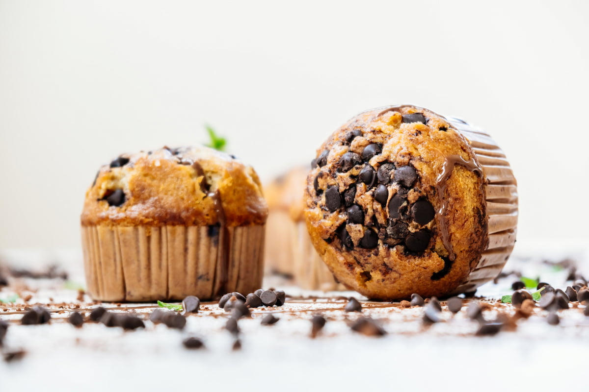 Muffin alle gocce di cioccolato