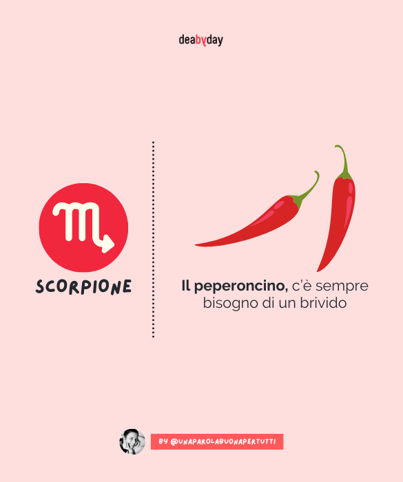 <p>Il peperoncino, c’è sempre bisogno di un brivido. </p>
