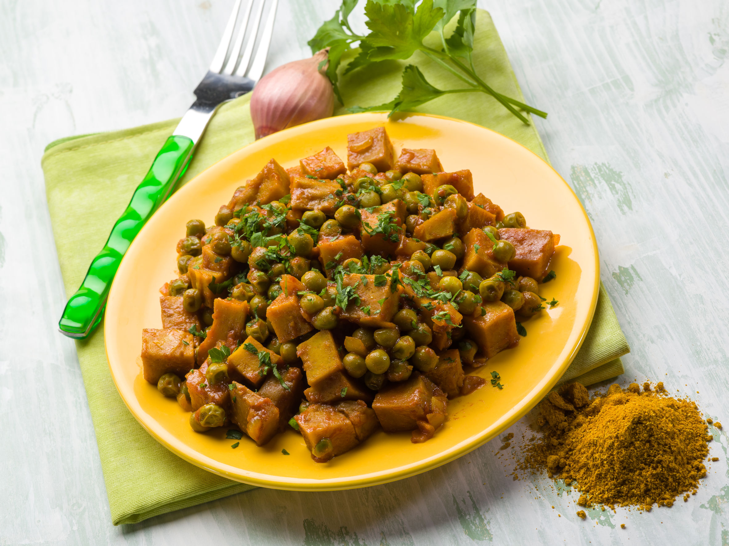 Ricette con seitan, piselli e patate