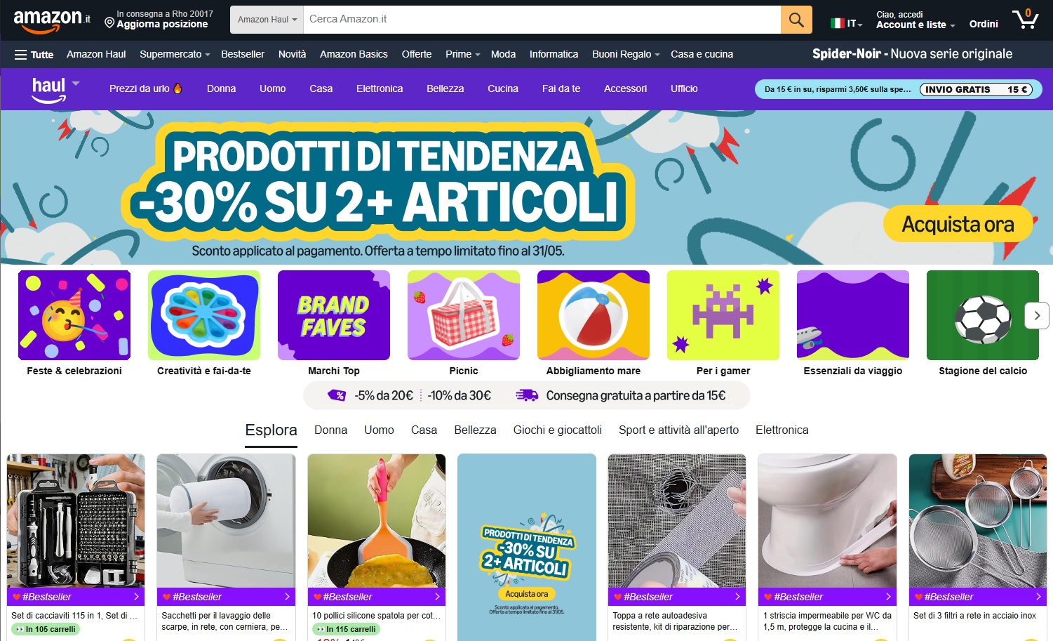 Amazon Haul in Italia
