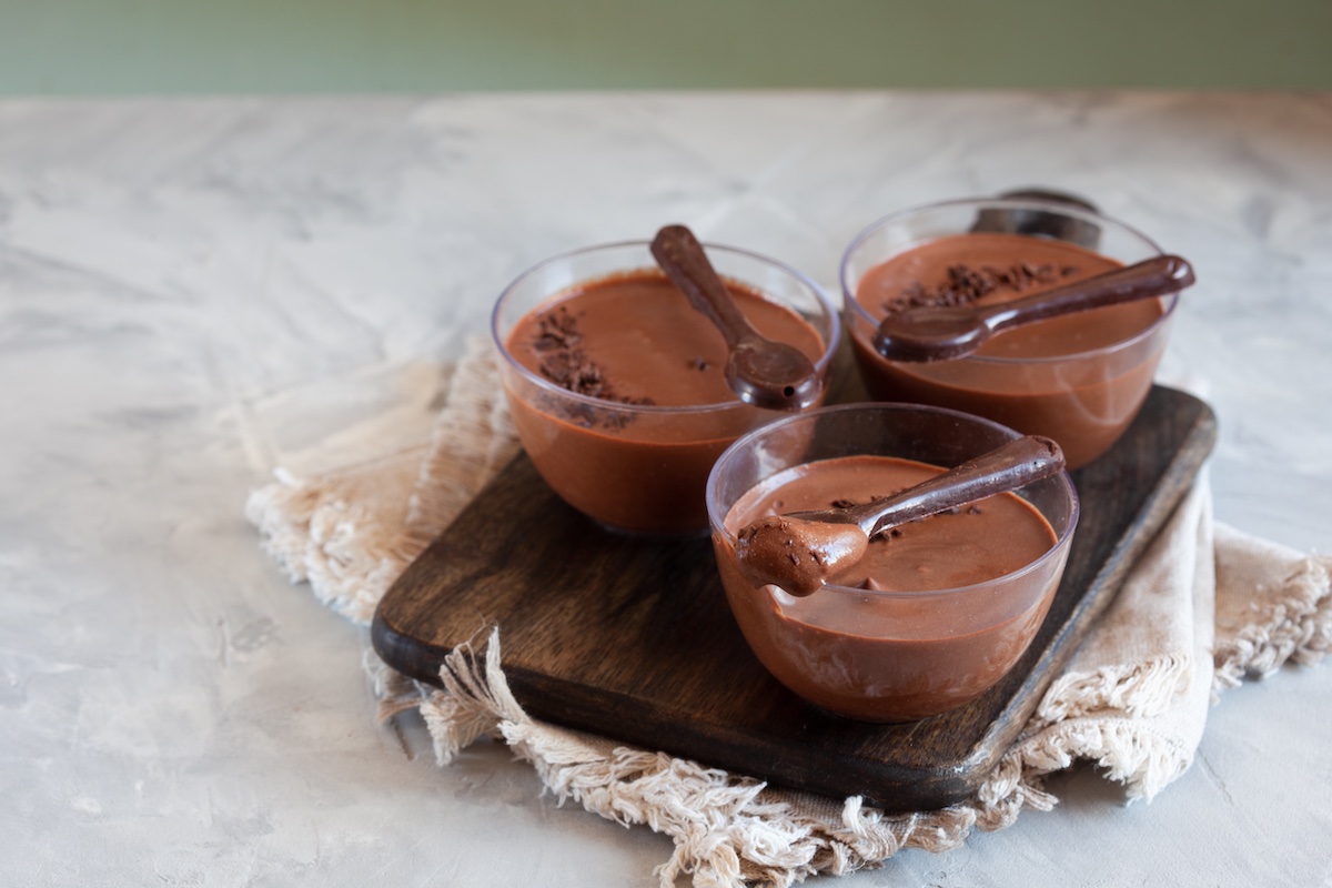 Mousse con cremoso al cioccolato